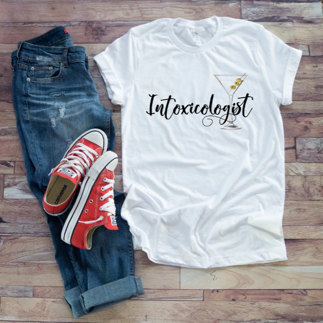 Intoxicologist Drinking  Martini Glass Cocktail T-Shirt (Creator Uploaded)