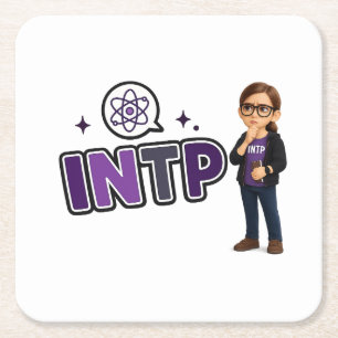 INTP — The Investigative Mind Square Paper Coaster