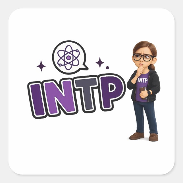 INTP — The Investigative Mind Square Sticker (Front)