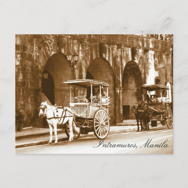 Intramuros Tourist spot Philippines Postcard (Front)