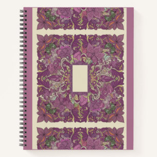 Intricate Amethyst Floral Mandala Notebook