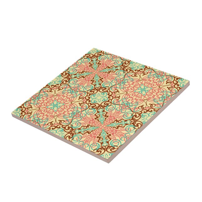 Intricate Arabesque, Ceramic Tile (Side)