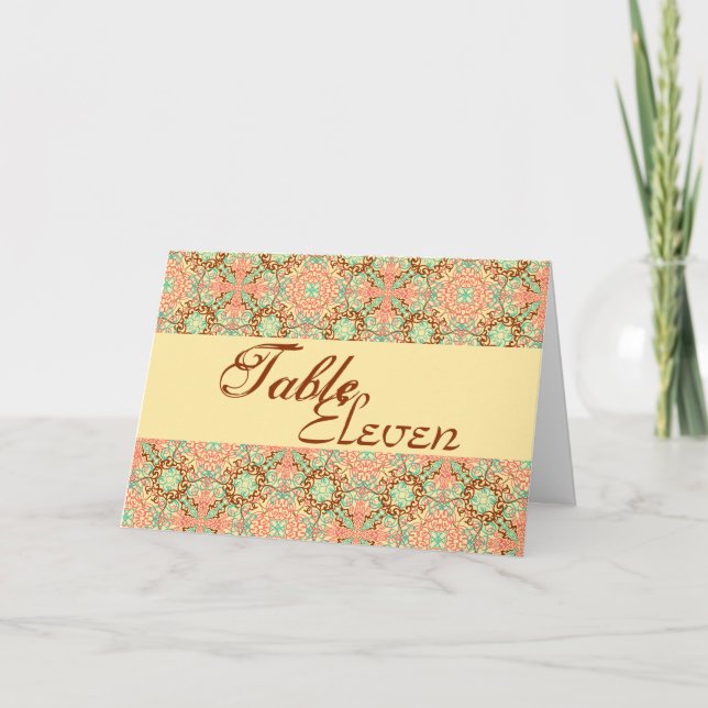 Intricate Arabesque, table setting Thank You Card (Front)