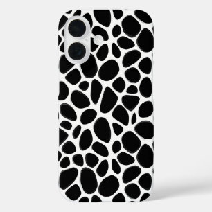 Intricate Black and White Pattern iPhone 16 Case