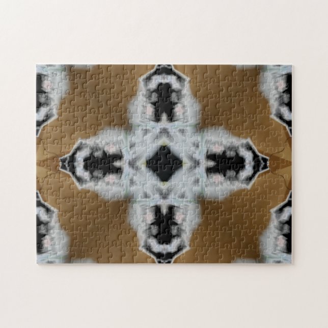 Intricate Black Brown Puzzle Challenge (Horizontal)
