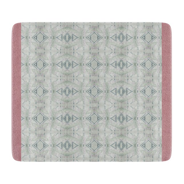 Intricate Blue Cutting Board (Front)