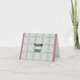 Intricate Blue   Thank You Card