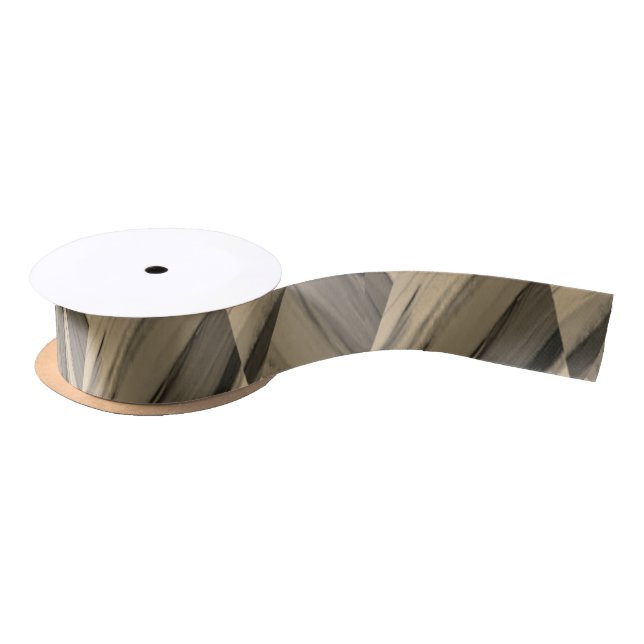 Intricate Brown Marble Pattern Satin Ribbon (Spool)