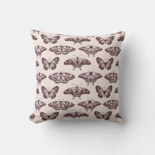 Intricate Butterfly and Moth Pattern Cushion