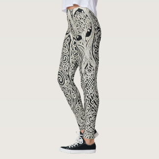 Intricate Celtic Tree of Life Knotwork Design Leggings