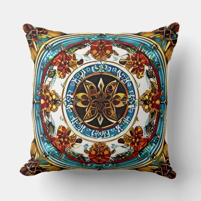 Intricate Circular Ornament Cushion (Front)