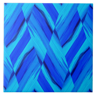 Intricate Cobalt Blue Marble Pattern Ceramic Tile