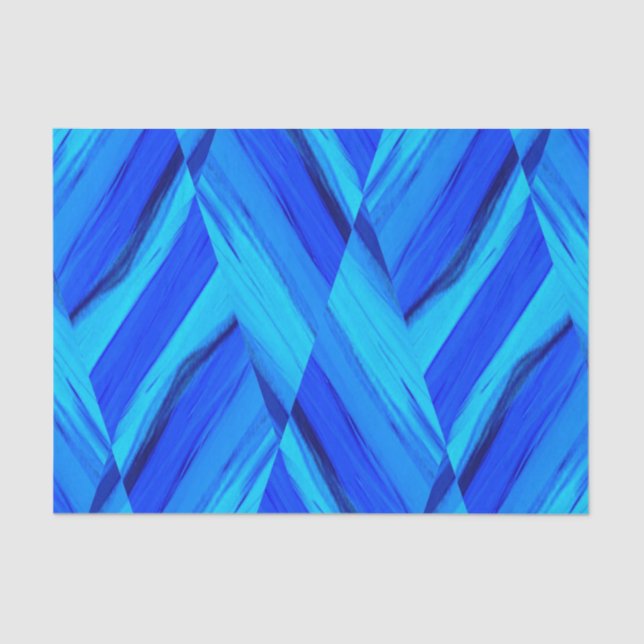 Intricate Cobalt Blue Marble Pattern Tissue Paper (Front)