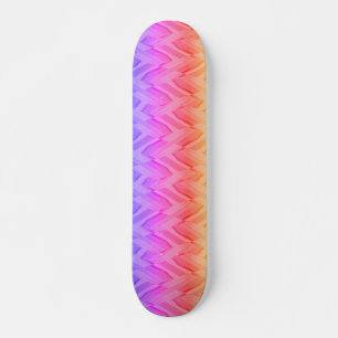 Intricate Coral and Pink Hues Marble Pattern Skateboard