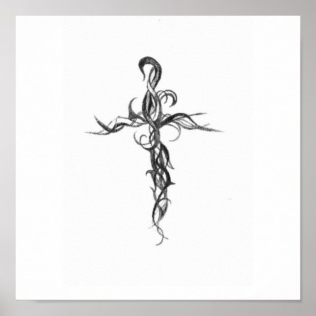 Intricate Cross Print (Front)