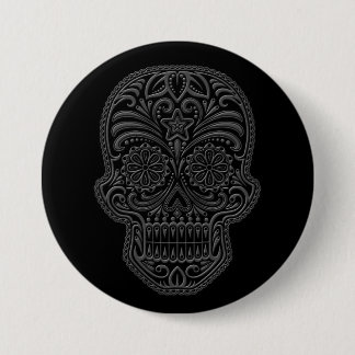 Intricate Dark Sugar Skull 7.5 Cm Round Badge