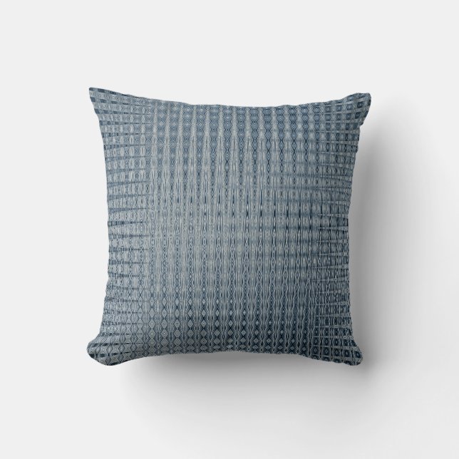 Intricate Deep Blue Pattern Cushion (Front)