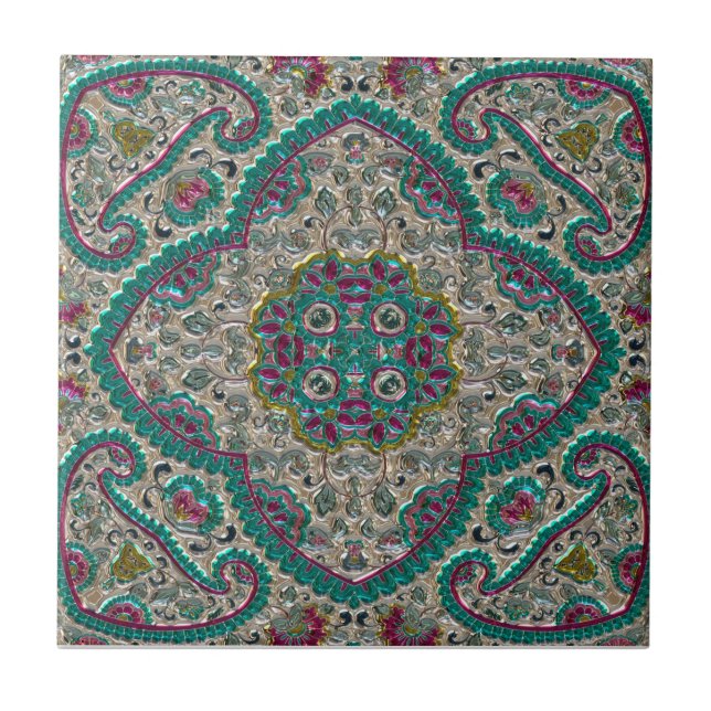 Intricate Design. Ceramic Tile (Front)
