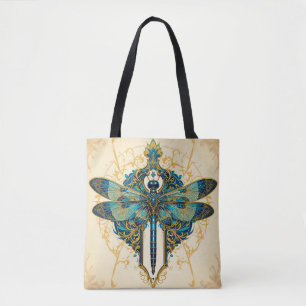 Intricate Dragonfly Artwork Tote Bag