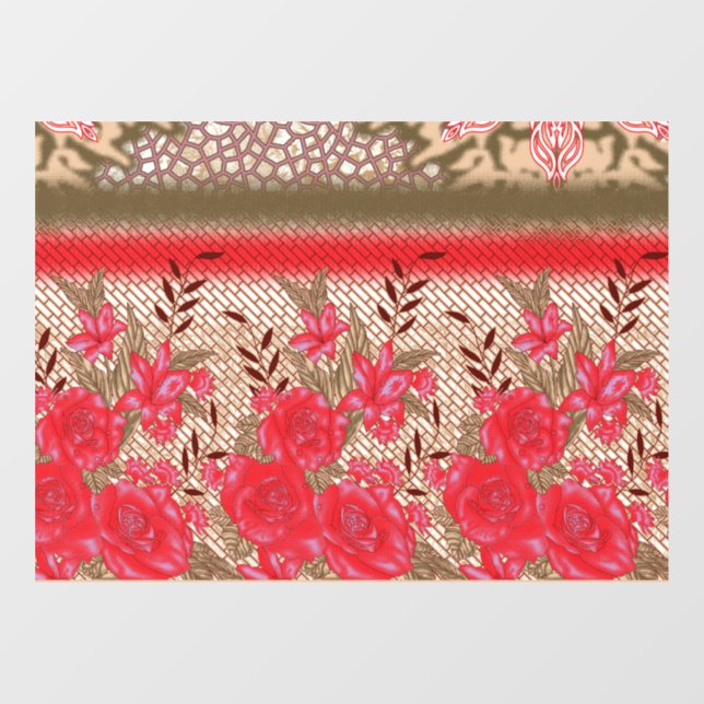 Intricate fabric design featuring floral patterns  (Sheet)