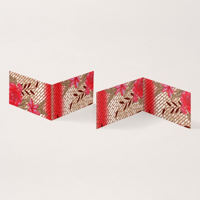 Intricate fabric design featuring floral patterns  (Inside and Outside)