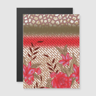 Intricate fabric design featuring floral patterns