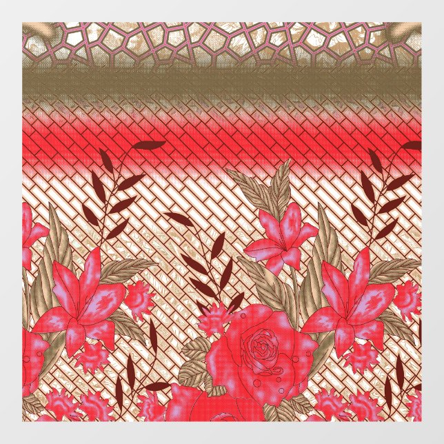 Intricate fabric design featuring floral patterns  (Sheet)