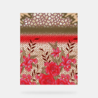 Intricate fabric design featuring floral patterns