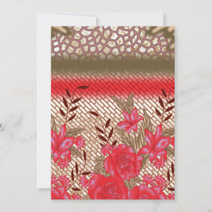 Intricate fabric design featuring floral patterns announcement