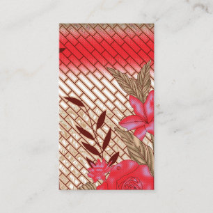 Intricate fabric design featuring floral patterns enclosure card