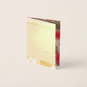 Intricate fabric design featuring floral patterns  foil card