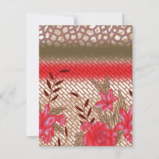 Intricate fabric design featuring floral patterns  holiday card (Front)