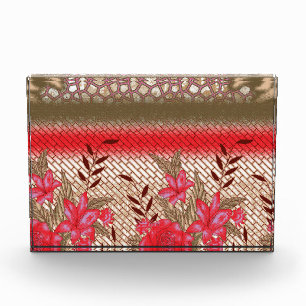 Intricate fabric design featuring floral patterns  photo block