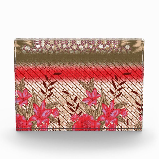 Intricate fabric design featuring floral patterns  photo block (Front)