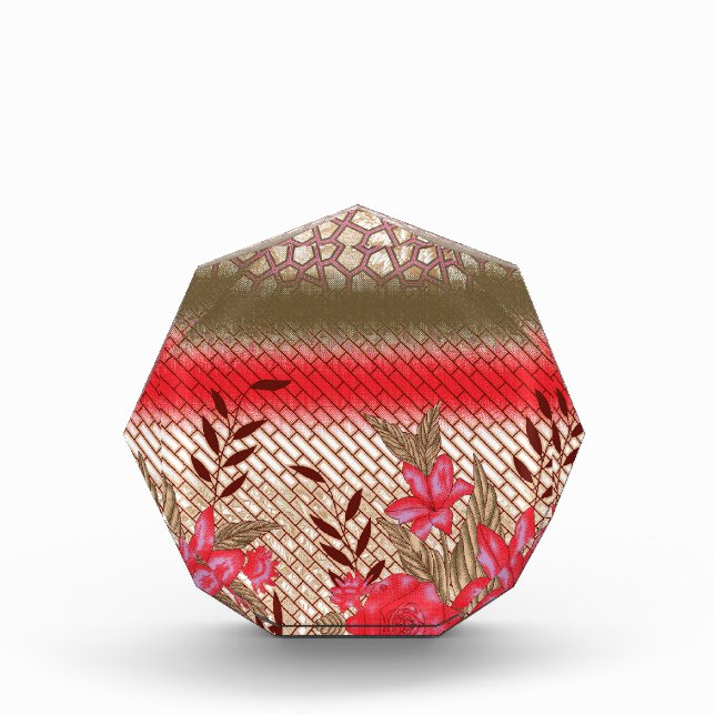 Intricate fabric design featuring floral patterns  photo block (Front)