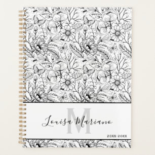Intricate Floral and Butterfly Art Planner
