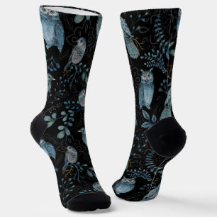Intricate floral and paisley pattern socks