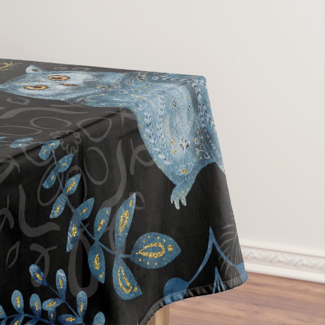 Intricate  floral and paisley  pattern  tablecloth (In Situ)