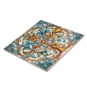 Intricate Floral Decorative Tiles
