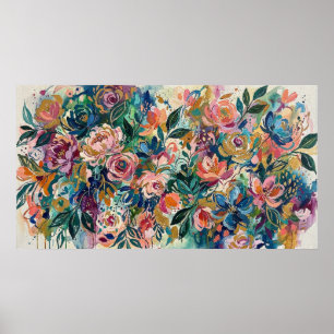 Intricate Floral Garden Poster