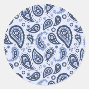 Intricate Floral Paisley Print Design Classic Round Sticker