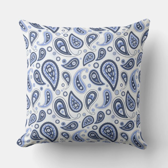 Intricate Floral Paisley Print Design Cushion (Front)