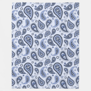 Intricate Floral Paisley Print Design Fleece Blanket