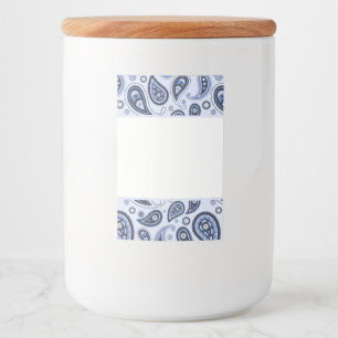 Intricate Floral Paisley Print Design Food Label
