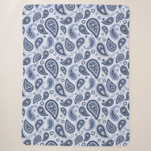 Intricate Floral Paisley Print Design Sherpa Blanket