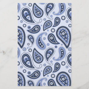 Intricate Floral Paisley Print Design Stationery