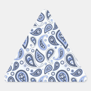 Intricate Floral Paisley Print Design Triangle Sticker