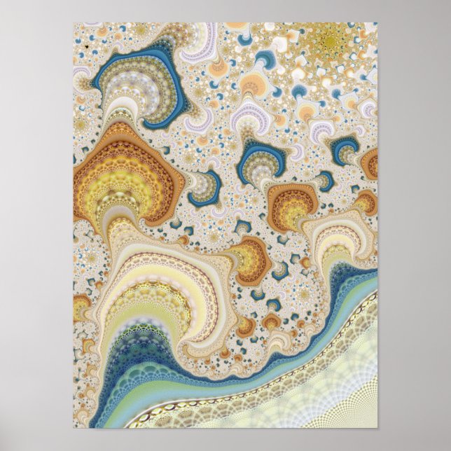  Intricate Fractal Pattern Poster (Front)
