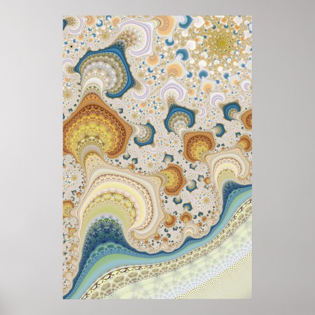  Intricate Fractal Pattern Poster (Front)