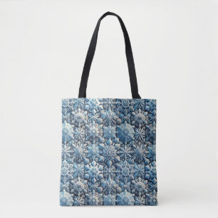 Intricate Frost-Inspired Ornamental Patterns Tote Bag